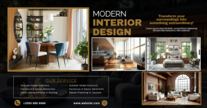 Noir Interior Design Facebook Shared Image Template