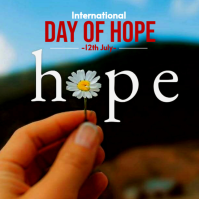 Black Modern & Minimal International Day of Hope Instagram Post template