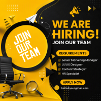 Black Job Recruitment Iphosti le-Instagram Template