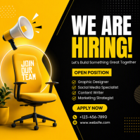 Preto Job Recruitment Publicación de Instagram Template