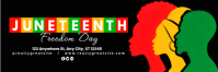 Black Modern & Minimal Juneteenth Celebration Banner 2' × 6' template