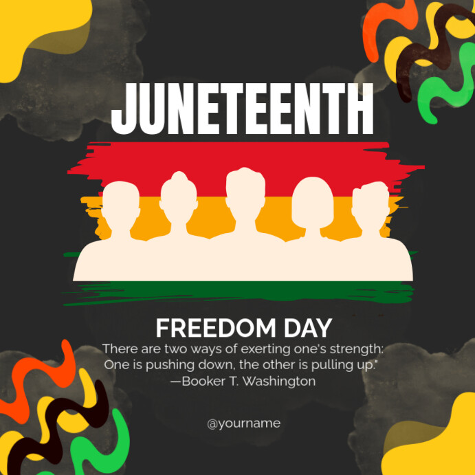 Copy of Black Modern & Minimal Juneteenth Instagram Post Instagram Post ...