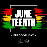 Black Modern & Minimal Juneteenth Pos Instagr Instagram Post template