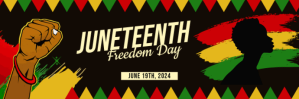Black Modern & Minimal Juneteenth Tajuk Twitt Twitter-header template
