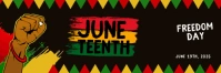 Black Modern & Minimal Juneteenth Tajuk Twitter Nagłówek na Twittera template