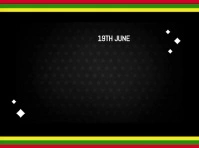 Black Modern & Minimal Juneteenth Yard Sign template