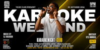 Black Karaoke Event Eventbrite-banner Template