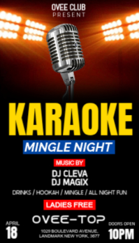 Sort Karaoke Night นามบัตร Template