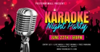 Black Modern & Minimal Karaoke Night Party Gambar Bersama Facebook template