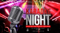 Black Modern & Minimal Karaoke Night Pos Twitter template