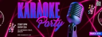 Black Modern & Minimal Karaoke Party Foto Sampul Facebook template
