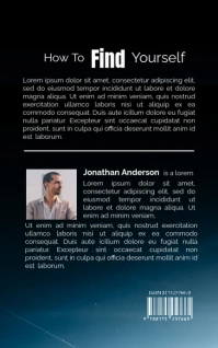 Black Modern & Minimal Kindle Book Cover Back Kindle/book Covers template