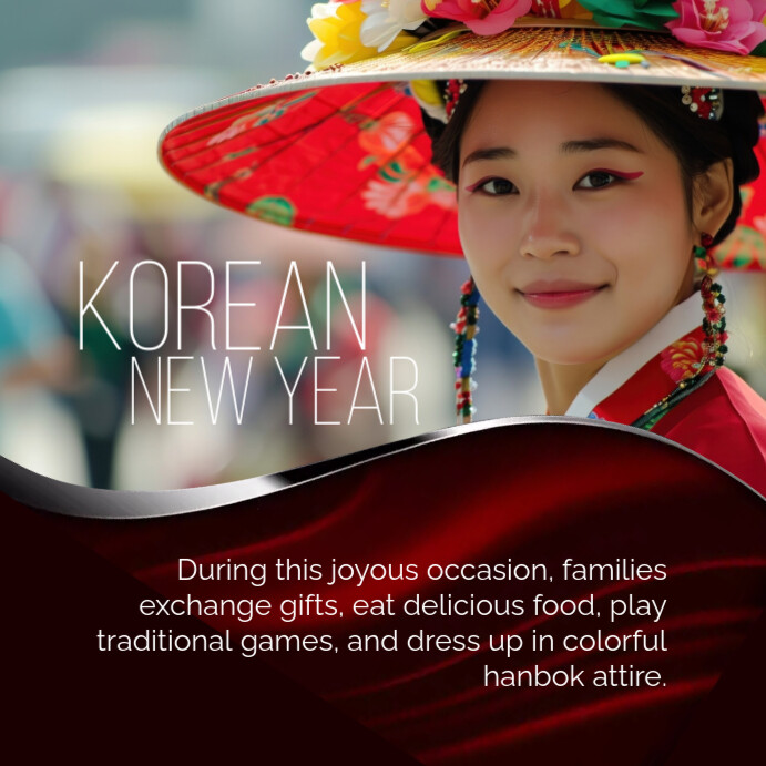 Black Modern & Minimal Korean Instagram Post template