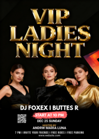 Negro Ladies Night Event A6 Template