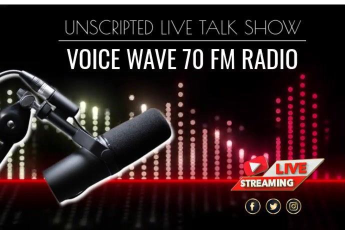 Black Modern & Minimal Live Broadcast  Poster template