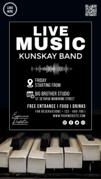 Schwarz Live Music Event Instagram Story Template