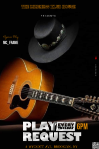Noir Live Music Event Pinterest Graphic Template