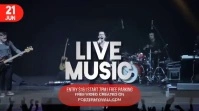 Black Modern & Minimal Live Music Pos Twitter template