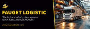 Black Modern & Minimal Logistic Twitter Banne template