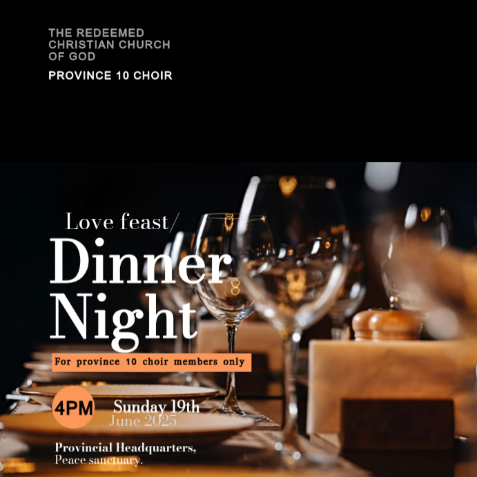 Black Modern & Minimal Love Feast Dinner Night Instagram Post Template ...