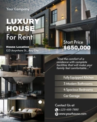 Black Modern & Minimal Luxury House Instagram Portrait template