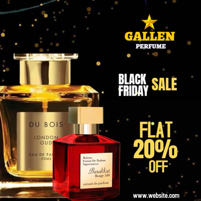 Copy of Black Modern & Minimal Luxury Perfume Black Friday Sale Flyer ...