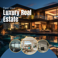Black Modern & Minimal Luxury Real Estate Instagram Post template