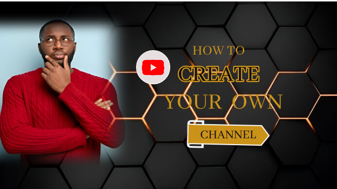 Black Modern & Minimal Marketing Channel YouT Template | PosterMyWall