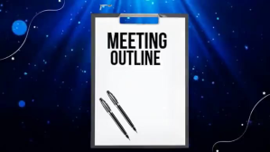 Black Modern & Minimal Meeting Outline Digital Display Video template
