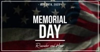 Black Modern & Minimal Memorial Day Gambar Bersama Facebook template