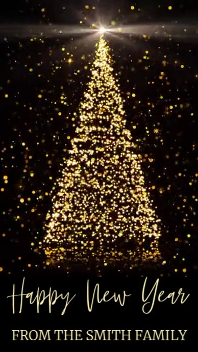 Copy of Black Modern & Minimal Merry Christmas And A Happy New Year ...