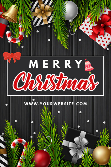 Copy of Black Modern & Minimal Merry Christmas Poster | PosterMyWall