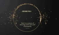 Black Modern & Minimal Merry Christmas  Tag template