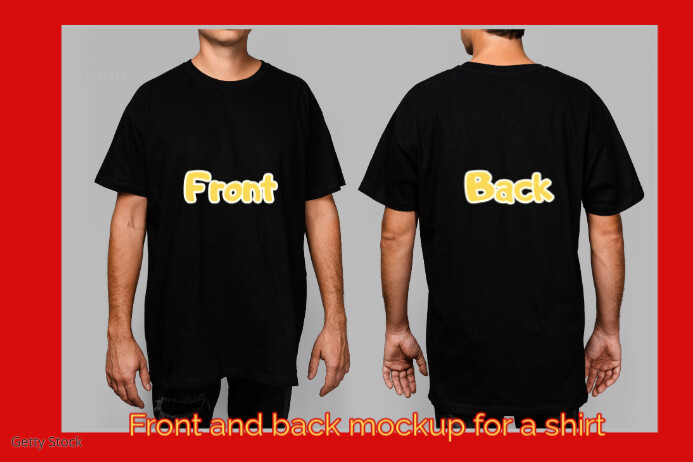Black Modern & Minimal Mock Up Of A Black Tshirt Poster template