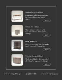 Czarny Modern Workplace Furniture 传单(美国信函) Template - Page 3