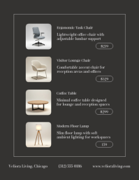 Czarny Modern Workplace Furniture 传单(美国信函) Template - Page 4
