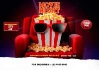 Black Modern & Minimal Move Night  Postcard Postal template