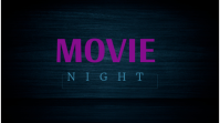 Black Modern & Minimal Movie Night Digital Display Digitale Vertoning (16:9) template