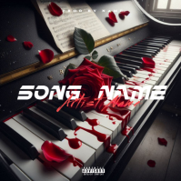 Black Modern & Minimal Music Album Cover Album Cover template