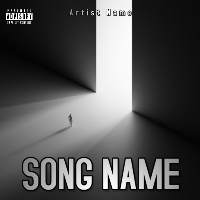 Black Modern & Minimal Music Album Cover Album Cover Template ...