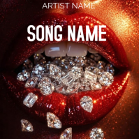 Black Modern & Minimal Music Album Cover Album Cover template