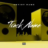Black Modern & Minimal Music Album Cover Album Cover Video template