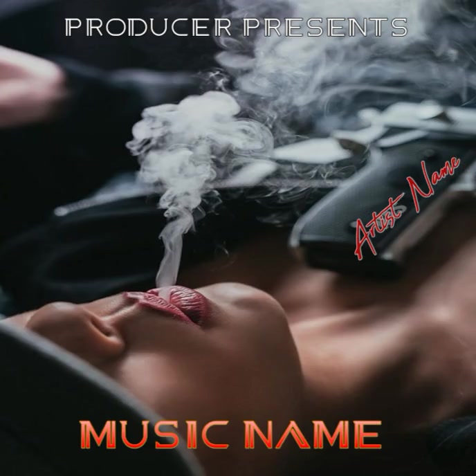 Black Modern & Minimal Music Album Cover Template | PosterMyWall