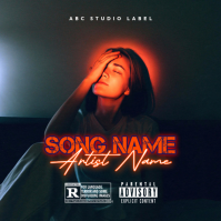 Black Music Album Cover Kwadrat Template