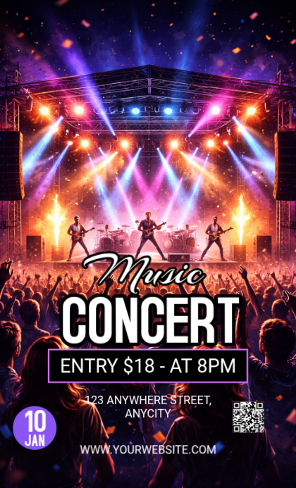 Black Modern & Minimal Music Concert Legal As Template | PosterMyWall