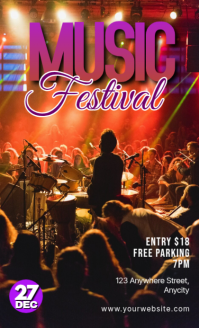 Black Modern & Minimal Music Festival Legal As template