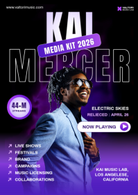 Noir Music Media Kit A4 Template - Page 1