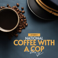 Black Coffee with a Cop Event Instagram Plasing Template