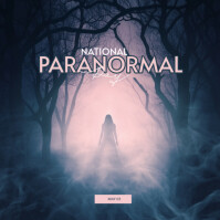 Black Modern & Minimal National Paranormal Day Instagram Post template
