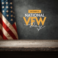 黑色 National VFW Day Post Instagram Template